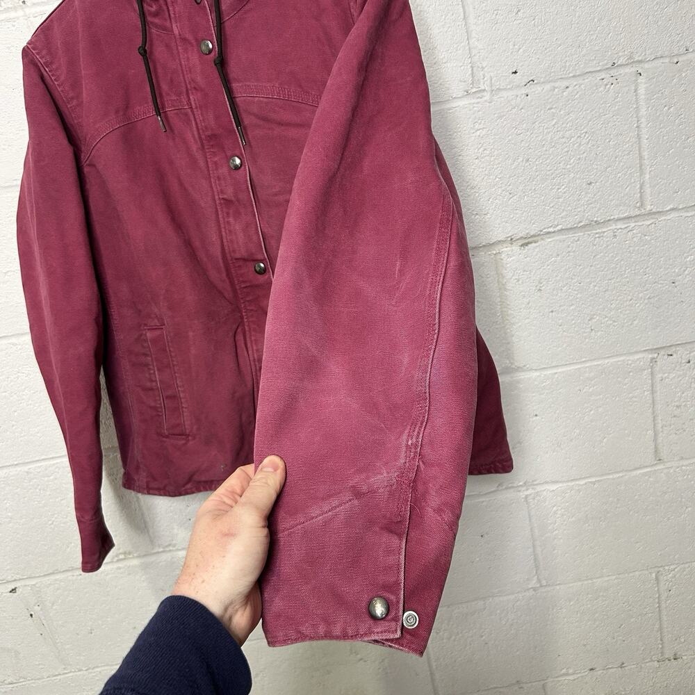 Y2K Carhartt Sherpa-Lined Sandstone Berkley Jacket “Merlot” - Picture 11 of 15